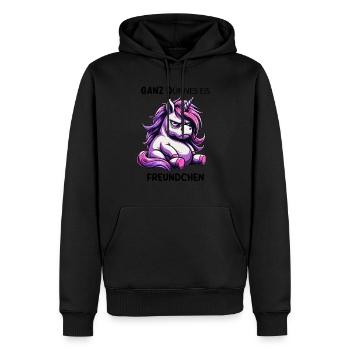 Ami de la glace très fine - Sweat à capuche Premium bio Homme - noir - Devant - Nico (187cm)