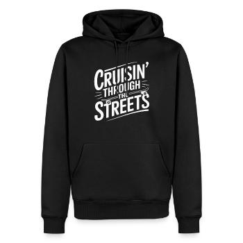 Skater Life: Downhill Longboarding Und Street - Männer Premium Bio Hoodie - Schwarz - Vorne - Nico (187cm)