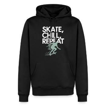 Skater Life: Downhill Longboarding Und Street - Männer Premium Bio Hoodie - Schwarz - Vorne - Nico (187cm)