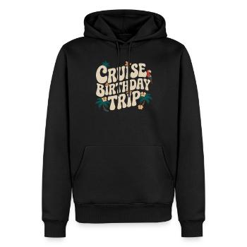 Cruise Birthday Trip Tropical Style - Men’s Premium Organic Hoodie - black - Front - Nico (187cm)