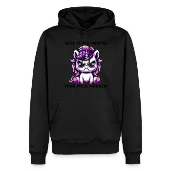 Heute Ist Nicht Mein Tag Frag Mich Morgen - Männer Premium Bio Hoodie - Schwarz - Vorne - Nico (187cm)