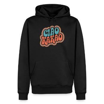 Ciao Kakao - Männer Premium Bio Hoodie - Schwarz - Vorne - Nico (187cm)