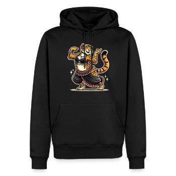 Rhythmische Bewegungen im Orientalischen Tanz: - Männer Premium Bio Hoodie - Schwarz - Vorne - Nico (187cm)