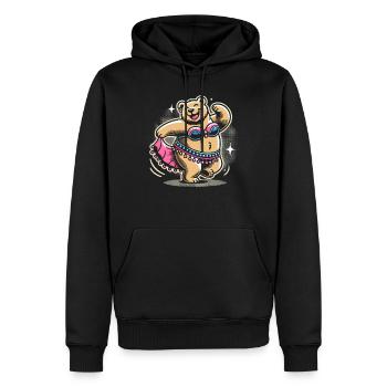 Mouvements rythmiques en danse orientale : - Sweat à capuche Premium bio Homme - noir - Devant - Nico (187cm)