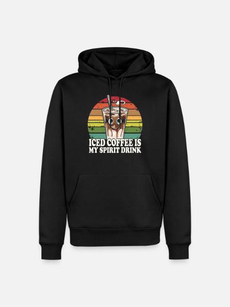 Eiskaffee Ist Mein Lieblingsgetränk - Männer Premium Bio Hoodie - Schwarz