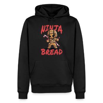 Funny Christmas Gingerbread Ninja Bread - Männer Premium Bio Hoodie - Schwarz - Vorne - Nico (187cm)
