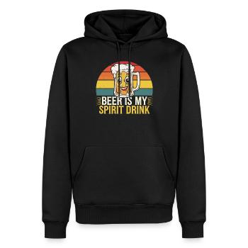 Bier Ist Mein Spirit Drink - Retro Style - Männer Premium Bio Hoodie - Schwarz - Vorne - Nico (187cm)