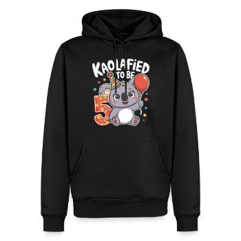 5ème anniversaire Koala Koalafied Motif Amusant - Sweat à capuche Premium bio Homme - noir - Devant - Nico (187cm)