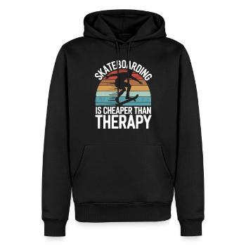 Skater Life: Downhill Longboarding Und Street - Männer Premium Bio Hoodie - Schwarz - Vorne - Nico (187cm)