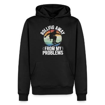 Skater Life: Downhill Longboarding Und Street - Männer Premium Bio Hoodie - Schwarz - Vorne - Nico (187cm)