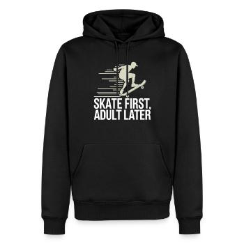 Skater Life: Downhill Longboarding Und Street - Männer Premium Bio Hoodie - Schwarz - Vorne - Nico (187cm)