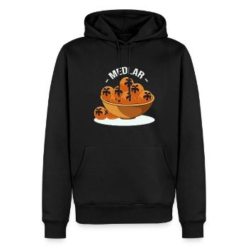 Mispel Herbst - Männer Premium Bio Hoodie - Schwarz - Vorne - Nico (187cm)