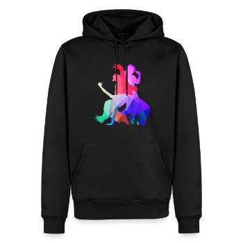 Groupe de danse hip hop - Dance Crew - Sweat à capuche Premium bio Homme - noir - Devant - Nico (187cm)