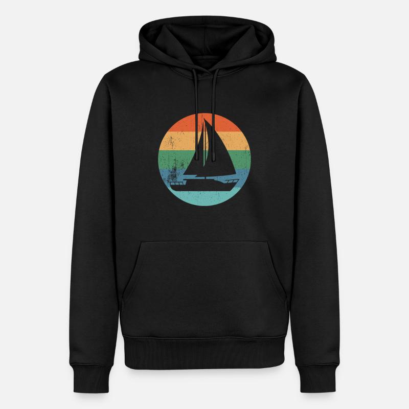 segelboot - Männer Premium Bio Hoodie - Schwarz
