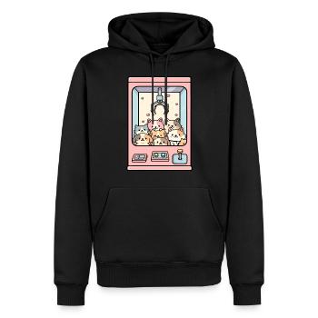 Cat Claw Machine - Men’s Premium Organic Hoodie - black - Front - Nico (187cm)