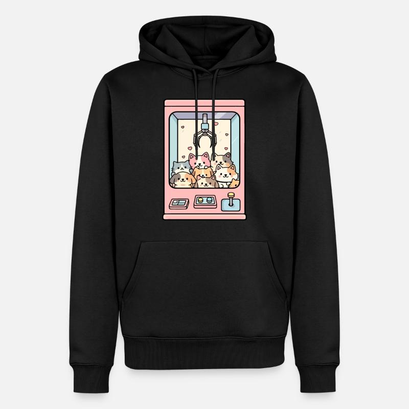 Machine à griffes de chat - Sweat à capuche Premium bio Homme - noir