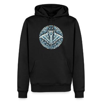 Majestic Manta Ray Ocean Adventure for Marine Life - Men’s Premium Organic Hoodie - black - Front - Nico (187cm)