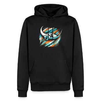Majestic Manta Ray Ocean Adventure for Marine Life - Men’s Premium Organic Hoodie - black - Front - Nico (187cm)