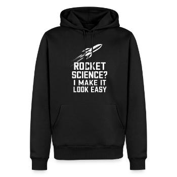 Rocket Launch Day für Modell Raketen Enthusiasten - Männer Premium Bio Hoodie - Schwarz - Vorne - Nico (187cm)