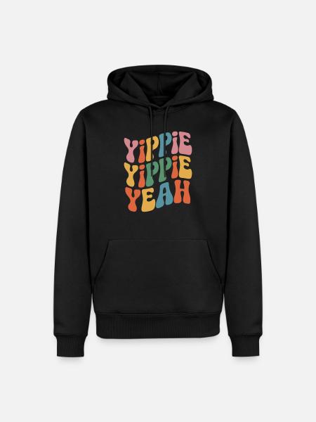 Yippie Yippie yes - Men’s Premium Organic Hoodie - black