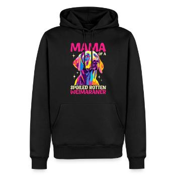 Weimaraner Dog Mama of a Spoiled Rotten Weimaraner - Männer Premium Bio Hoodie - Schwarz - Vorne - Nico (187cm)