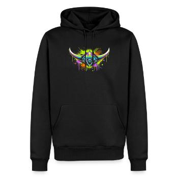 Majestic Manta Ray Ocean Adventure for Marine Life - Men’s Premium Organic Hoodie - black - Front - Nico (187cm)