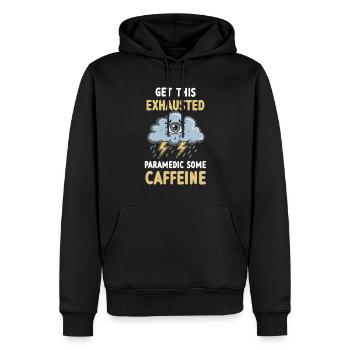 Épuisement et épuisement professionnel dus aux personnes surmenées - Sweat à capuche Premium bio Homme - noir - Devant - Nico (187cm)