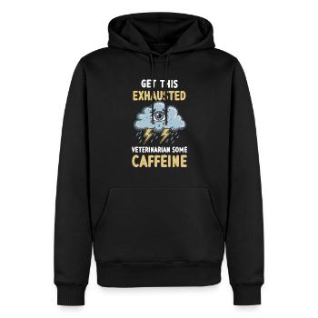 Épuisement et épuisement professionnel chez les vétérinaires - Sweat à capuche Premium bio Homme - noir - Devant - Nico (187cm)