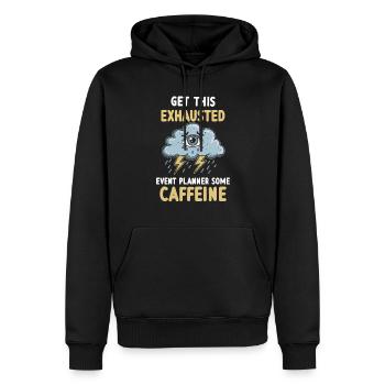 Müde Augen von der Planung Überstunden Burnout - Männer Premium Bio Hoodie - Schwarz - Vorne - Nico (187cm)