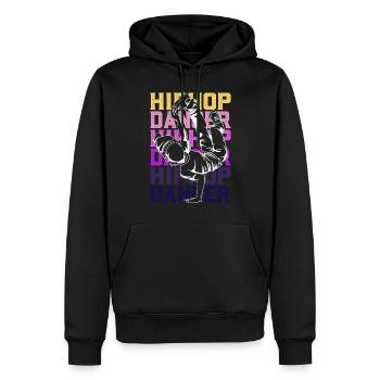 HipHop Dancer Tänzer - Männer Premium Bio Hoodie - Schwarz - Vorne - Nico (187cm)
