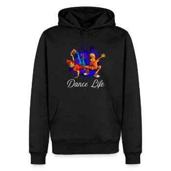 Dance Life. Tanzen. Tanz Leben. Dancer - Männer Premium Bio Hoodie - Schwarz - Vorne - Nico (187cm)