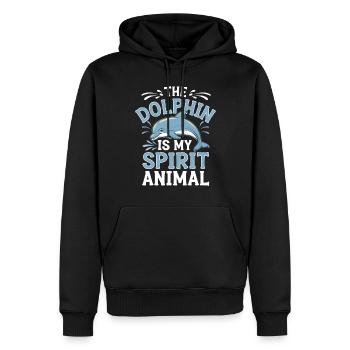 Delfin The Dolphin Is My Spirit Animal Delfin - Männer Premium Bio Hoodie - Schwarz - Vorne - Nico (187cm)