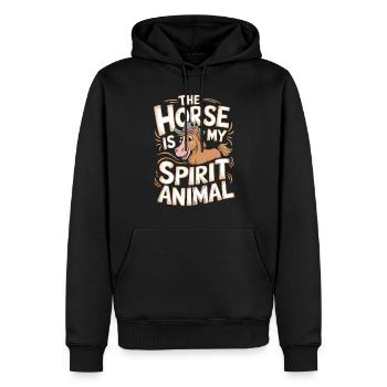 Pferd Le cheval est mon animal spirituel Pferd - Sweat à capuche Premium bio Homme - noir - Devant - Nico (187cm)