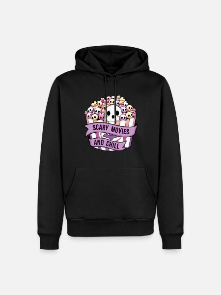 Gruselfilme und Chill - Männer Premium Bio Hoodie - Schwarz