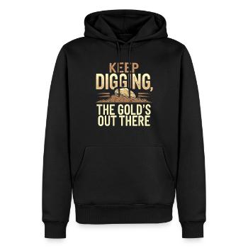 Gold Rush Adventure Gold Prospector Treasure Hunt - Herre Premium økologisk hoodie - sort - Foran - Nico (187cm)