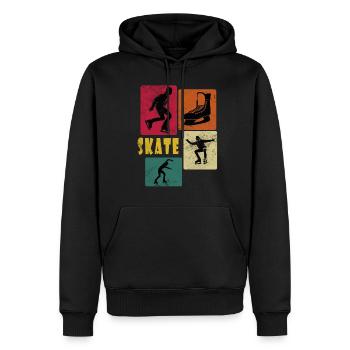 Danseurs sur glace Danse sur glace Patinage sur glace Patinage artistique - Sweat à capuche Premium bio Homme - noir - Devant - Nico (187cm)