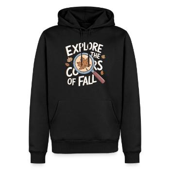 Herbstliche Farbenpracht für Naturliebhaber und - Männer Premium Bio Hoodie - Schwarz - Vorne - Nico (187cm)