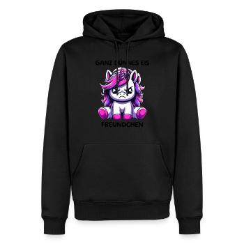 Ami de la glace très fine - Sweat à capuche Premium bio Homme - noir - Devant - Nico (187cm)