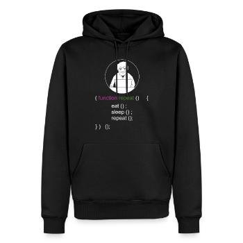 Programmierer Spruch - Männer Premium Bio Hoodie - Schwarz - Vorne - Nico (187cm)