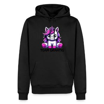 Team Grantig - Männer Premium Bio Hoodie - Schwarz - Vorne - Nico (187cm)