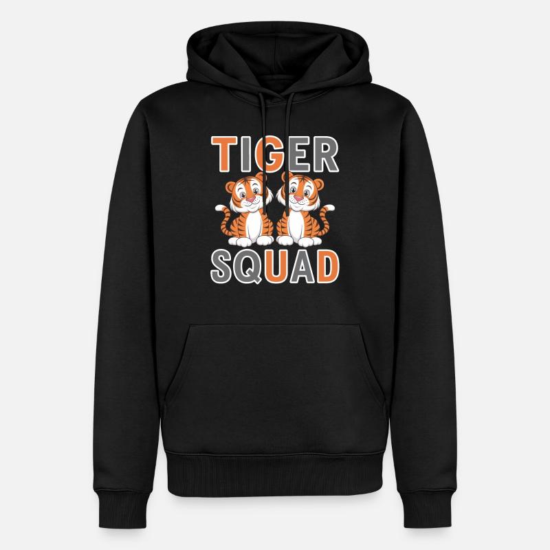 Tiger Gruppen Design Tiger Squad - Männer Premium Bio Hoodie - Schwarz