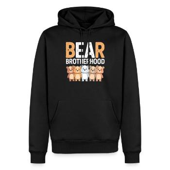Les groupes d’ours conçoivent la confrérie des ours - Sweat à capuche Premium bio Homme - noir - Devant - Nico (187cm)