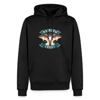 Pêcheurs à la truite - Sweat à capuche Premium bio Homme - noir - Devant - Nico (187cm)