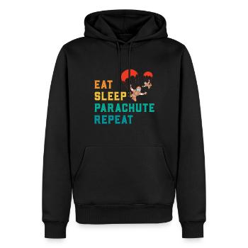 Fallschirmspringer Spruch Fallschirm - Männer Premium Bio Hoodie - Schwarz - Vorne - Nico (187cm)