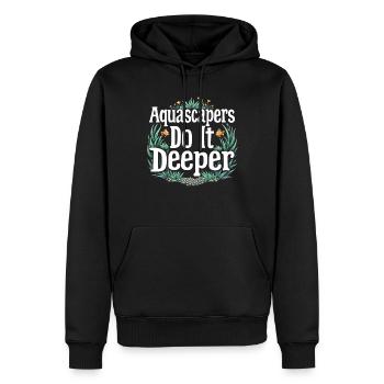 Passionné d’aquascaping Jardinage sous-marin - Sweat à capuche Premium bio Homme - noir - Devant - Nico (187cm)