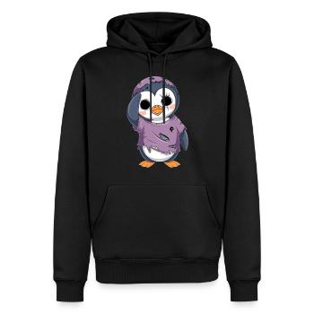 Pingouin Zombie Halloween Effrayant Mignon - Sweat à capuche Premium bio Homme - noir - Devant - Nico (187cm)