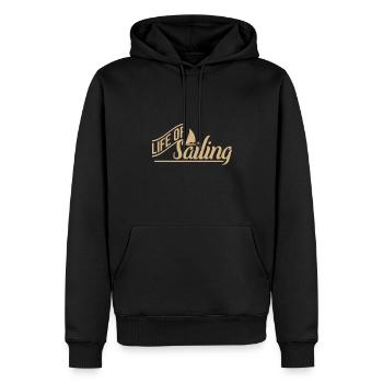 Segel Spruch Segelboot Wasser Meer Segeln - Männer Premium Bio Hoodie - Schwarz - Vorne - Nico (187cm)