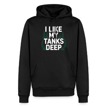 Passionné d’aquascaping Jardinage sous-marin - Sweat à capuche Premium bio Homme - noir - Devant - Nico (187cm)