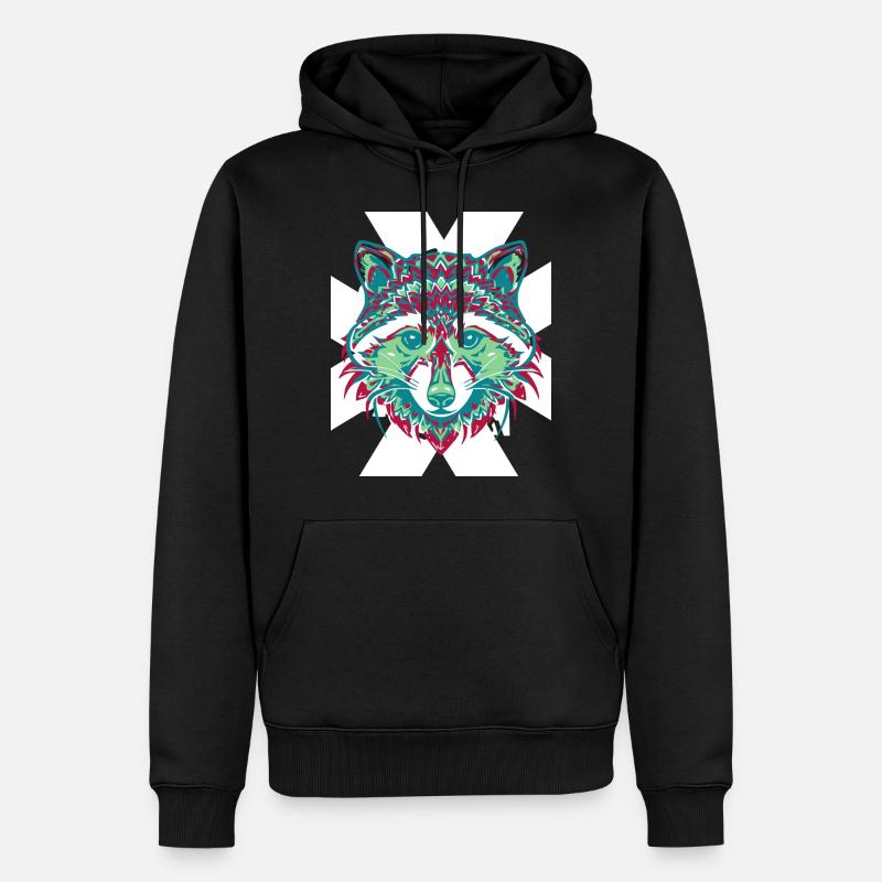 Fuchs - Männer Premium Bio Hoodie - Schwarz