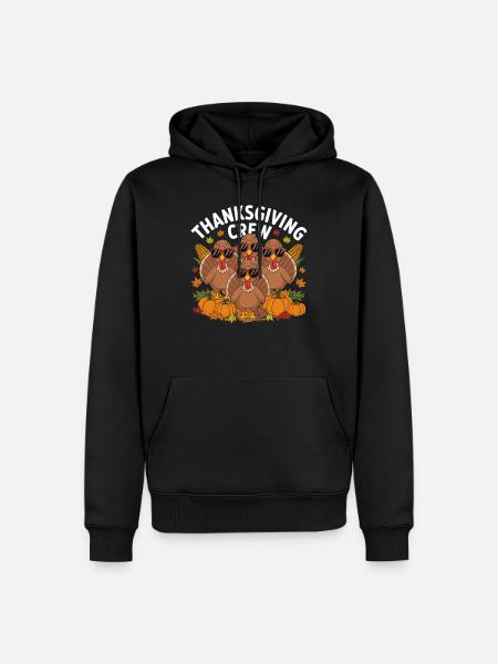Thanksgiving Crew Erntedank - Men’s Premium Organic Hoodie - black